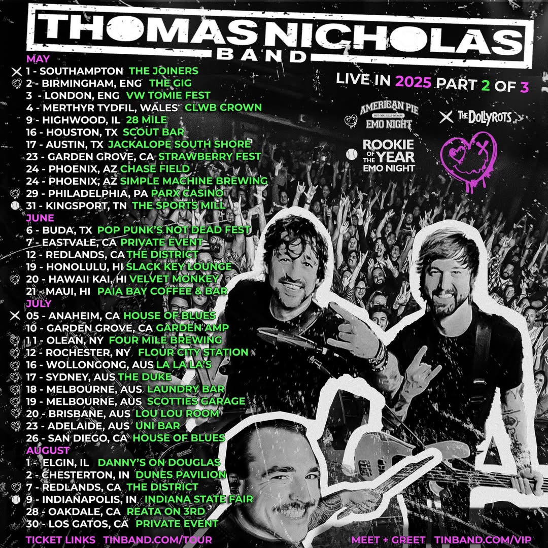 Thomas Nicholas Band Live in 2025 Tour Poster 2025